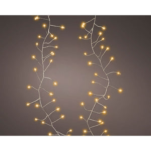 Overige merken led snoer 100 leds 120 cm warm wit licht zilver