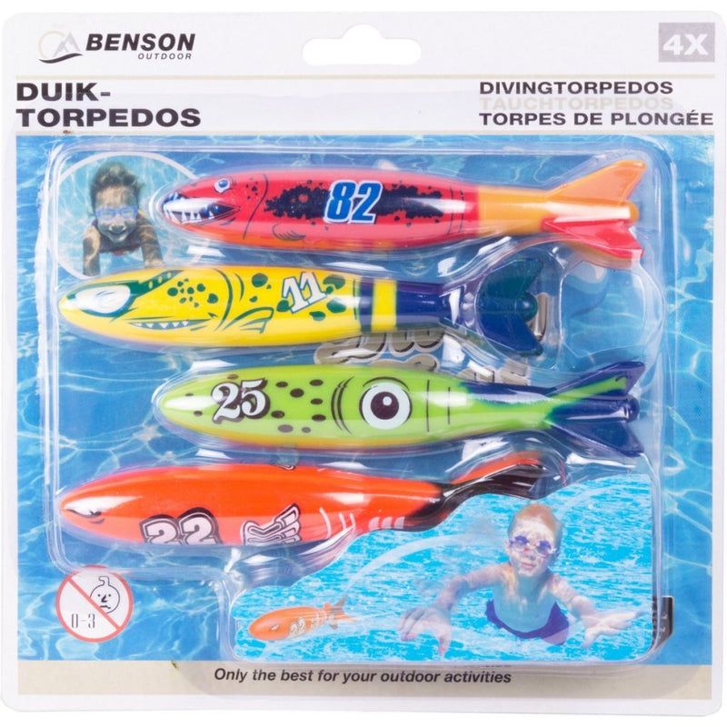 Load image into Gallery viewer, Benson duikspeelgoed torpedos 4 stuks
