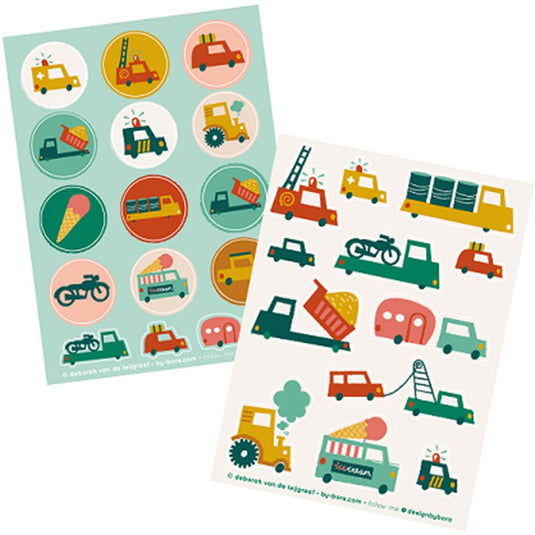 Bora stickervellen 2 x a6. cars (5 sets) | 5 stuks