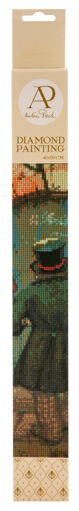 Grafix diamond painting anton pieck man met rozen 40x50cm