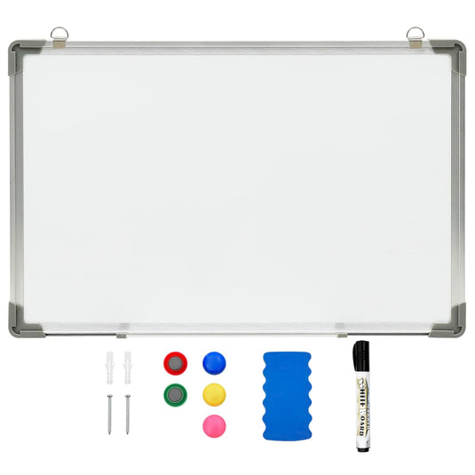 Vidaxl whiteboard magnetisch 50x35 cm staal wit