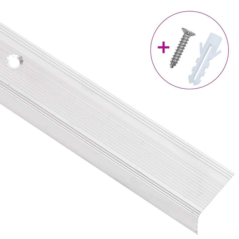 Load image into Gallery viewer, Vidaxl trapneuzen l-vormig 15 st 90 cm aluminium zilverkleurig

