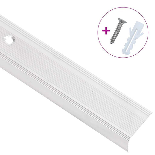 Vidaxl trapneuzen l-vormig 15 st 90 cm aluminium zilverkleurig