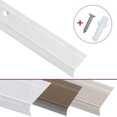 Vidaxl trapneuzen l-vormig 15 st 100 cm aluminium zilverkleurig