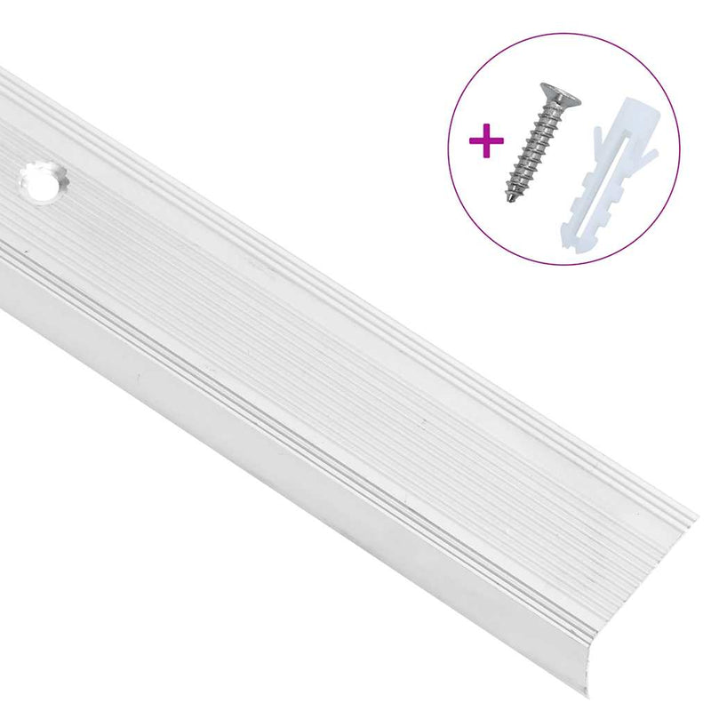 Load image into Gallery viewer, Vidaxl trapneuzen l-vormig 15 st 100 cm aluminium zilverkleurig
