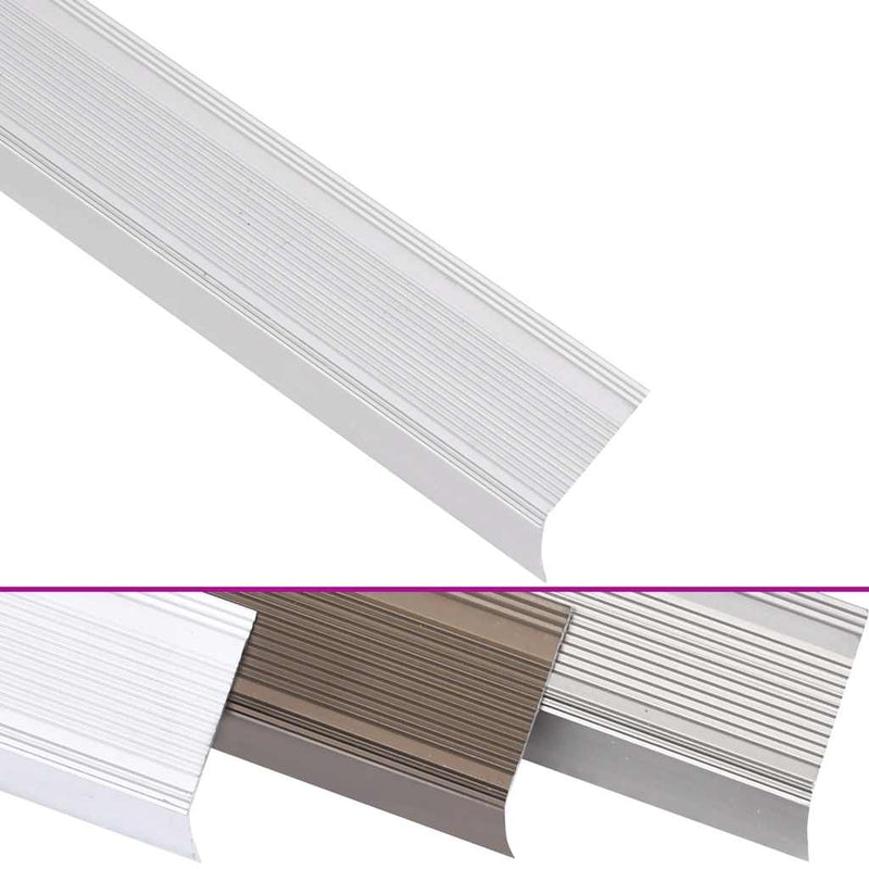 Load image into Gallery viewer, Vidaxl trapneuzen l-vormig 5 st 100 cm aluminium zilverkleurig
