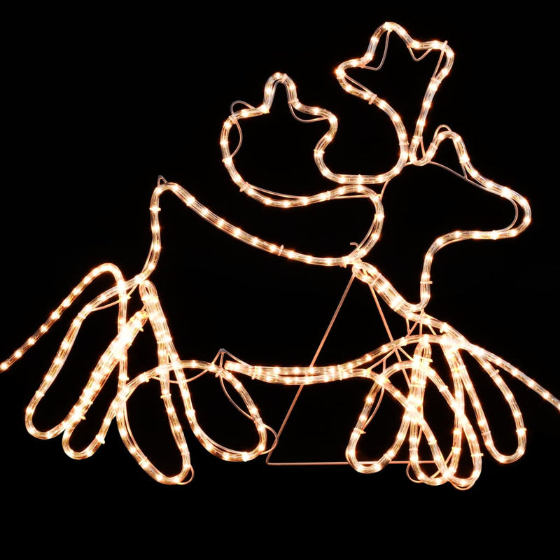 Load image into Gallery viewer, VidaXL Kerstverlichting 4 XXL rendieren en slee 1548 LED's 500x80 cm
