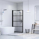 Vidaxl douchedeur 100x178 cm gehard glas zwart