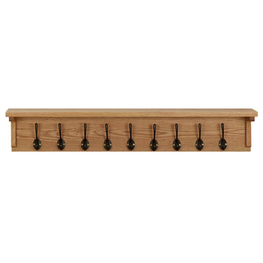 Vidaxl kapstok 90x16x16 cm massief eikenhout