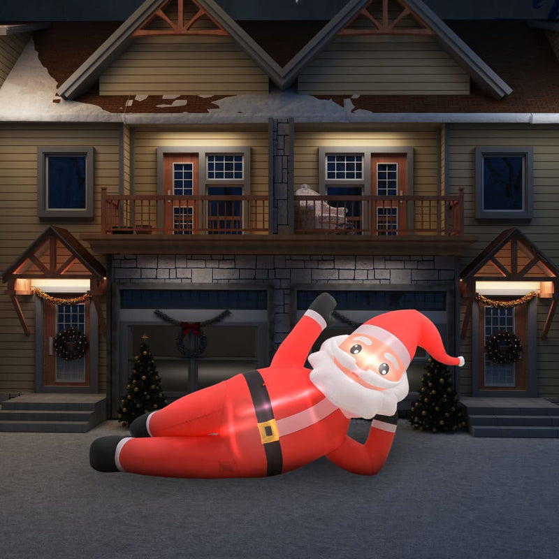 Load image into Gallery viewer, VidaXL Kerstman opblaasbaar LED XXL IP44 360 cm rood
