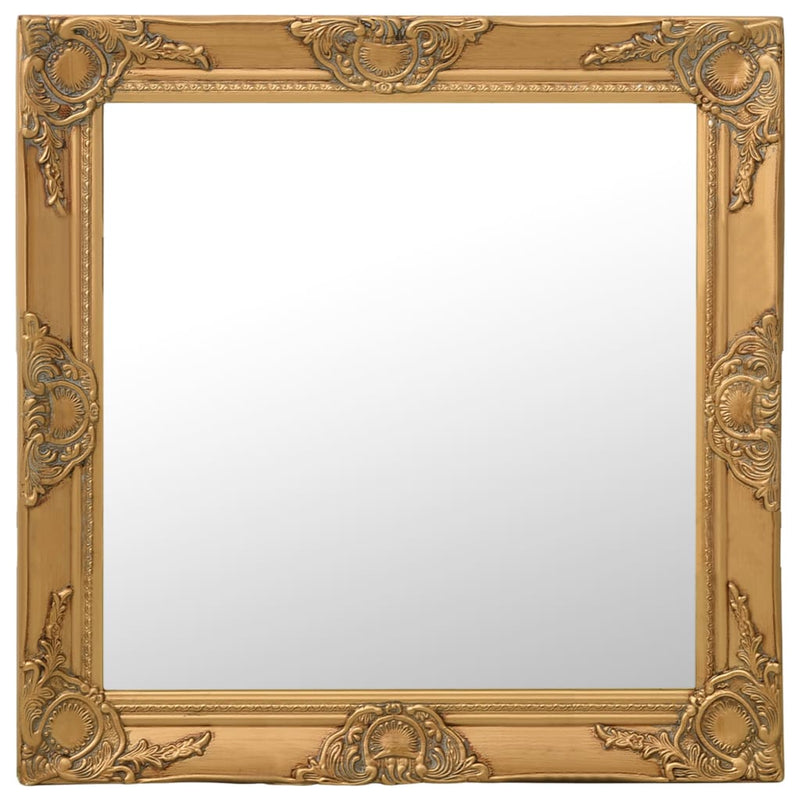 Load image into Gallery viewer, Vidaxl wandspiegel barok stijl 60x60 cm goudkleurig
