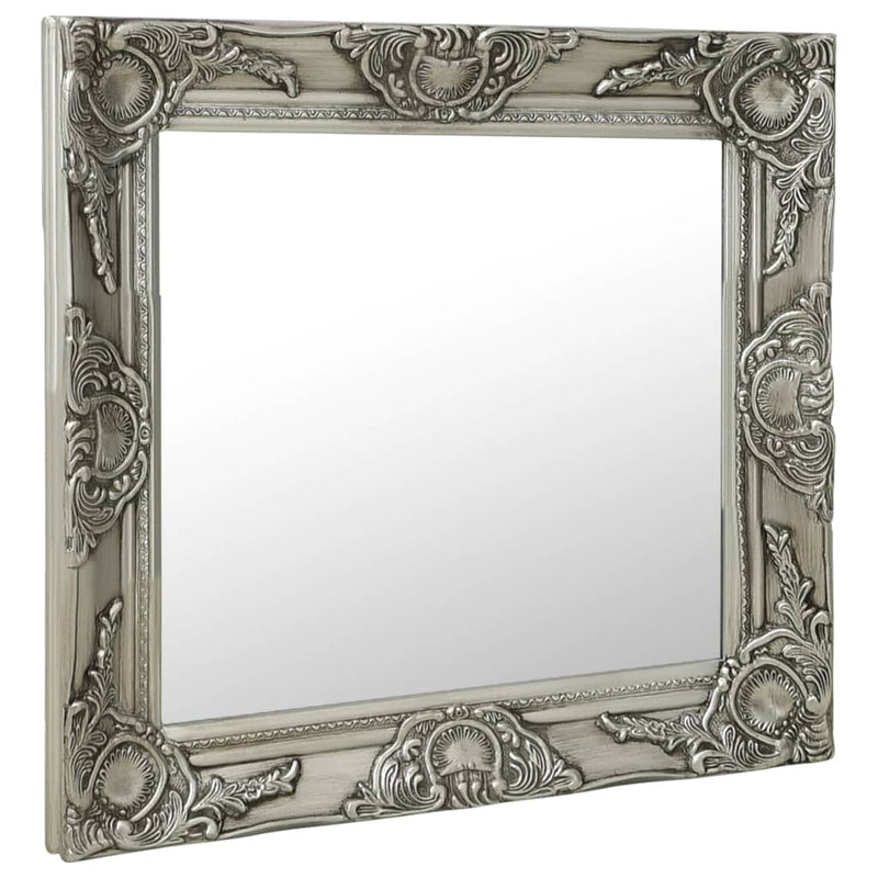 Load image into Gallery viewer, Vidaxl wandspiegel barok stijl 60x60 cm zilverkleurig
