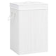 Vidaxl wasmand met 2 vakken 72 l bamboe wit