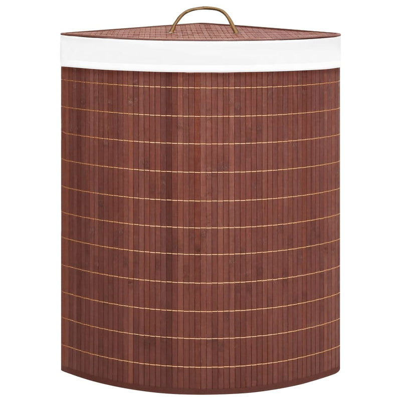 Load image into Gallery viewer, Vidaxl hoekwasmand 60 l bamboe bruin
