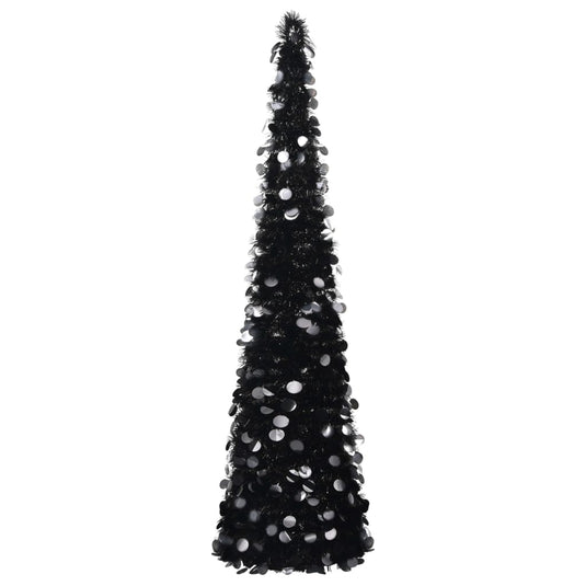 Vidaxl kunstkerstboom pop-up 150 cm pet zwart