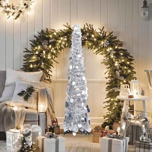 Vidaxl kunstkerstbomen pet silver