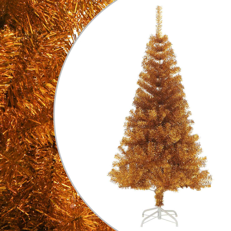 Load image into Gallery viewer, Vidaxl kunstkerstboom met standaard 150 cm pet goudkleurig
