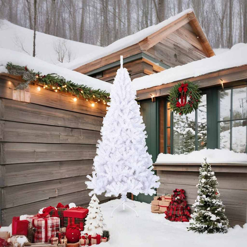 Load image into Gallery viewer, Vidaxl kunstkerstboom met dikke takken 210 cm pvc wit
