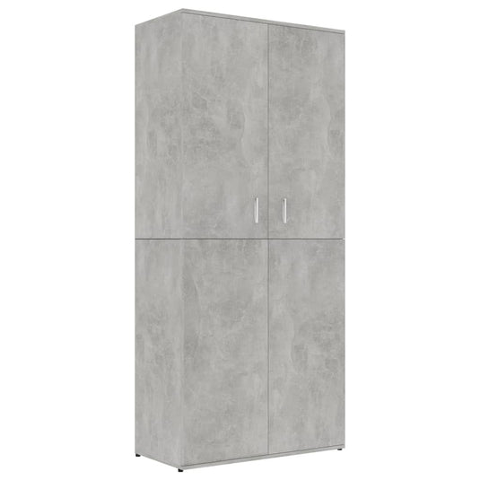 VidaXL Schoenenkast 80x39x178 cm bewerkt hout betongrijs
