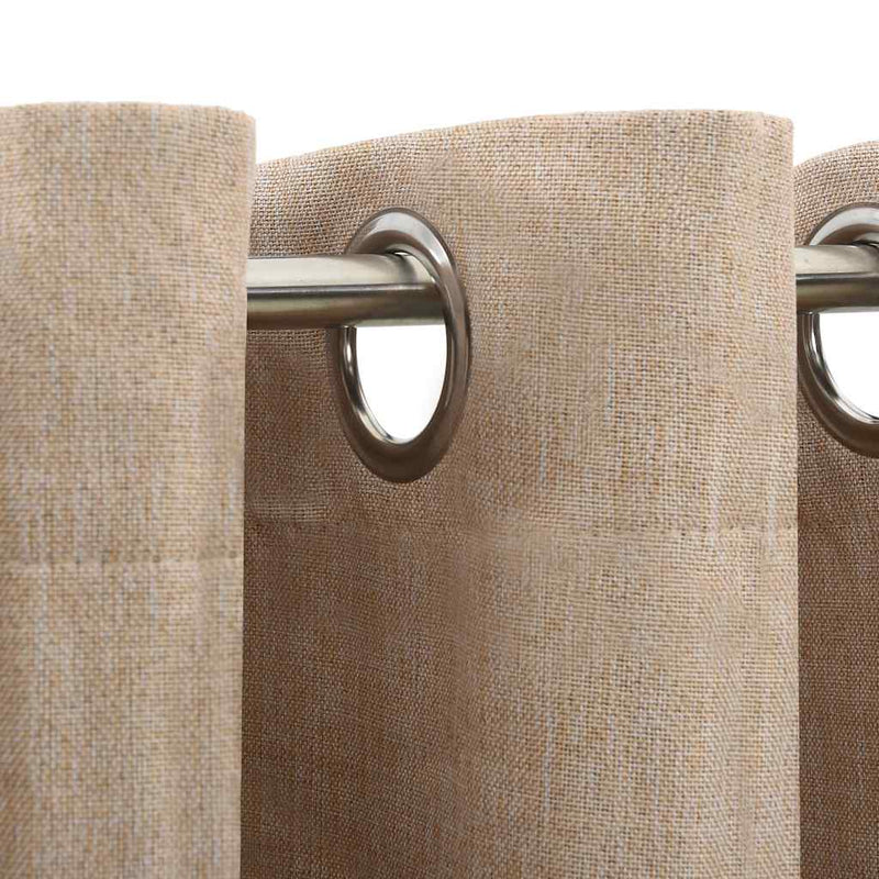 Load image into Gallery viewer, Vidaxl gordijnen linnen-look verduisterend ogen 2 st 140x225 cm beige
