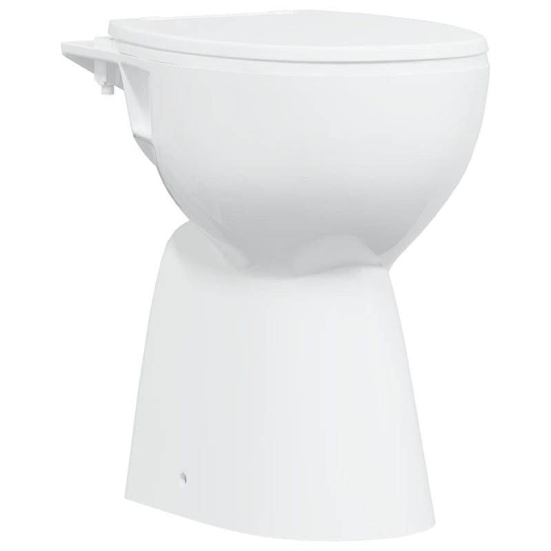 Load image into Gallery viewer, Vidaxl randloos toilet 7 cm verhoogde hoogte soft-close keramiek wit
