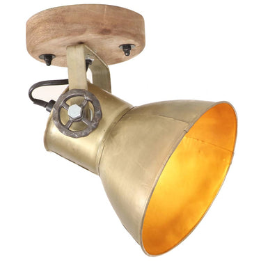 Vidaxl wand- plafondlampen industrieel 2 st e27 20x25 cm messingkleur