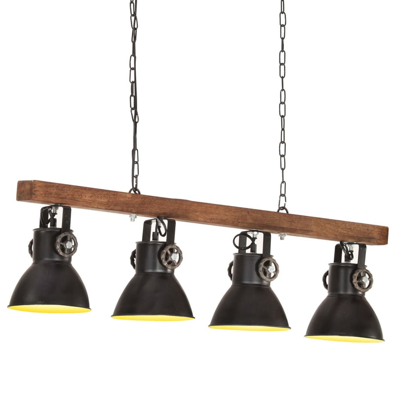 Load image into Gallery viewer, Vidaxl plafondlamp industrieel e27 mangohout zwart
