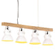 Vidaxl plafondlamp industrieel e27 mangohout wit