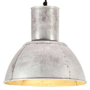 Vidaxl hanglamp rond 25 w e27 28,5 cm zilverkleurig