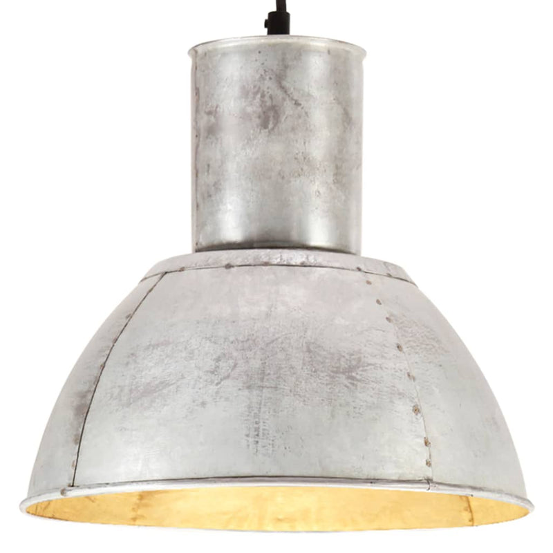 Load image into Gallery viewer, Vidaxl hanglamp rond 25 w e27 28,5 cm zilverkleurig
