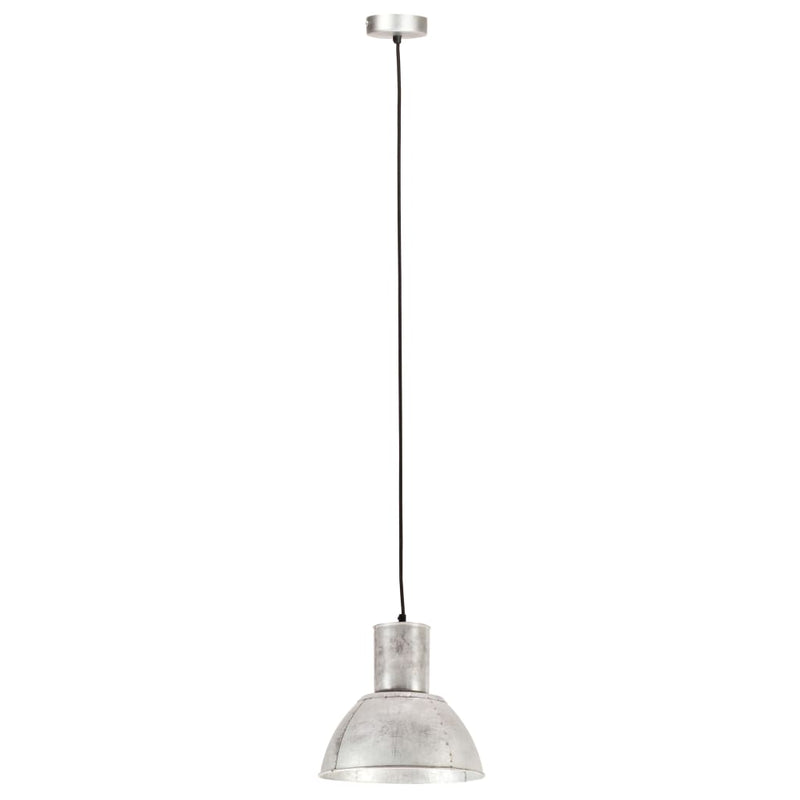 Afbeelding laden in galerijviewer, Vidaxl hanglamp rond 25 w e27 28,5 cm zilverkleurig
