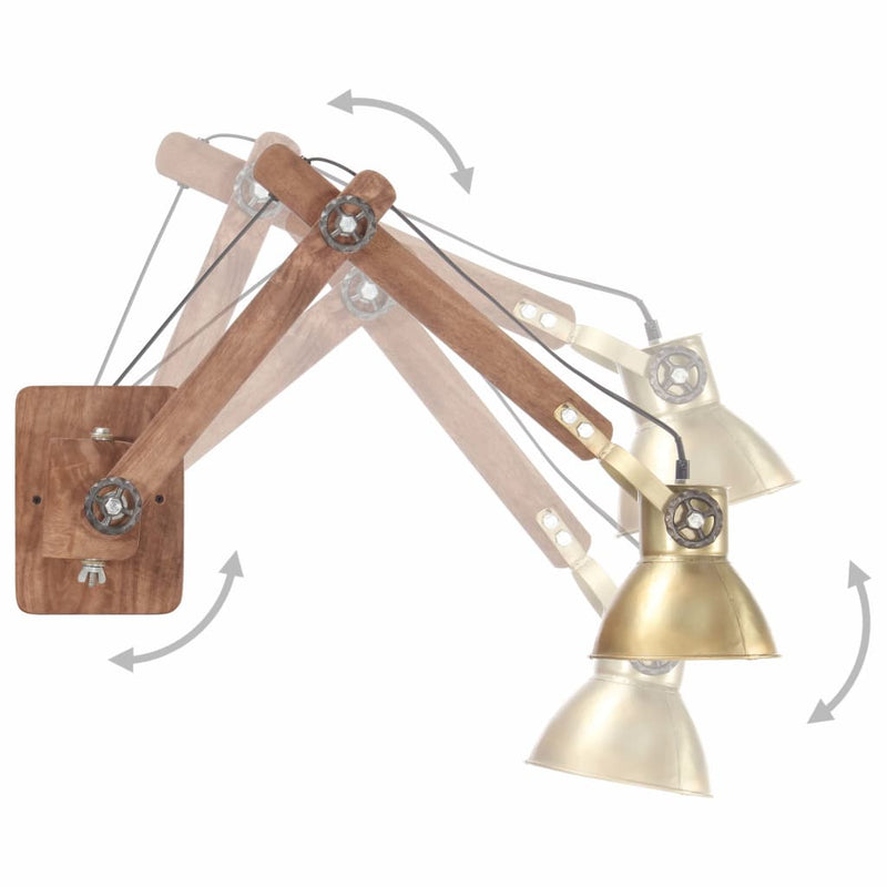 Load image into Gallery viewer, Vidaxl wandlamp industrieel rond e27 messingkleurig
