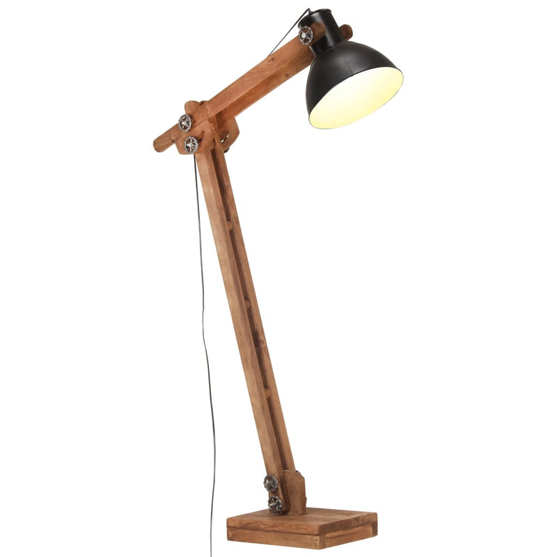 Load image into Gallery viewer, VidaXL Vloerlamp E27 massief mangohout zwart
