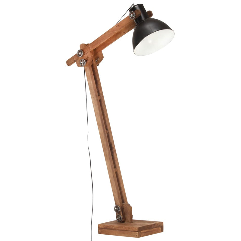 Load image into Gallery viewer, VidaXL Vloerlamp E27 massief mangohout zwart
