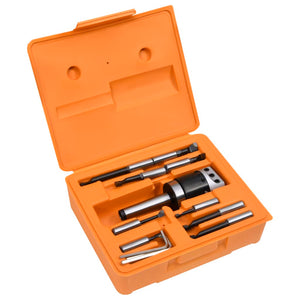 Vidaxl 15-delige boorgereedschapsset met f1-12 mt3-m12 boorkop 50 mm