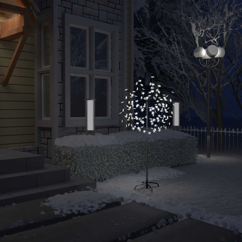 Load image into Gallery viewer, VidaXL Kerstboom 120 LED's koudwit licht kersenbloesem 150 cm
