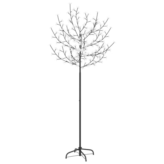 Vidaxl kerstboom 200 led's koudwit licht kersenbloesem 180 cm