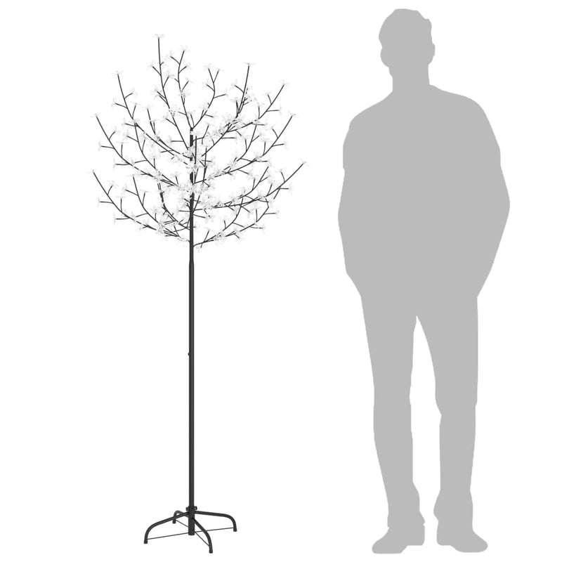 Load image into Gallery viewer, Vidaxl kerstboom 200 led's koudwit licht kersenbloesem 180 cm
