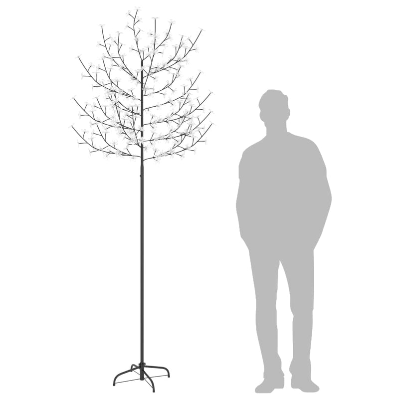 Load image into Gallery viewer, VidaXL Kerstboom 220 LED's koudwit licht kersenbloesem 220 cm
