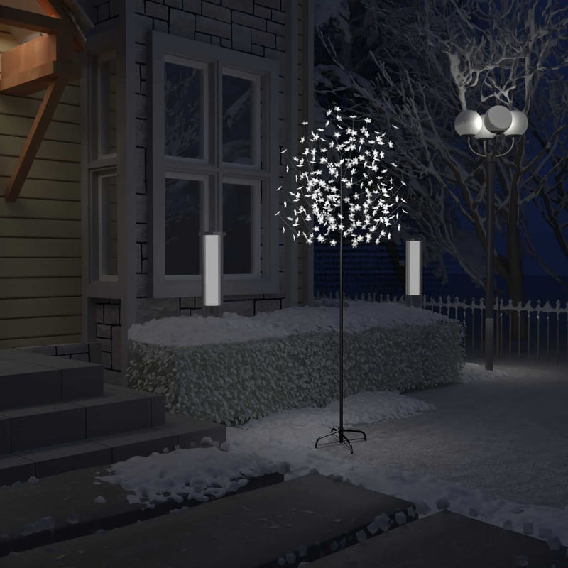 Load image into Gallery viewer, VidaXL Kerstboom 220 LED's koudwit licht kersenbloesem 220 cm
