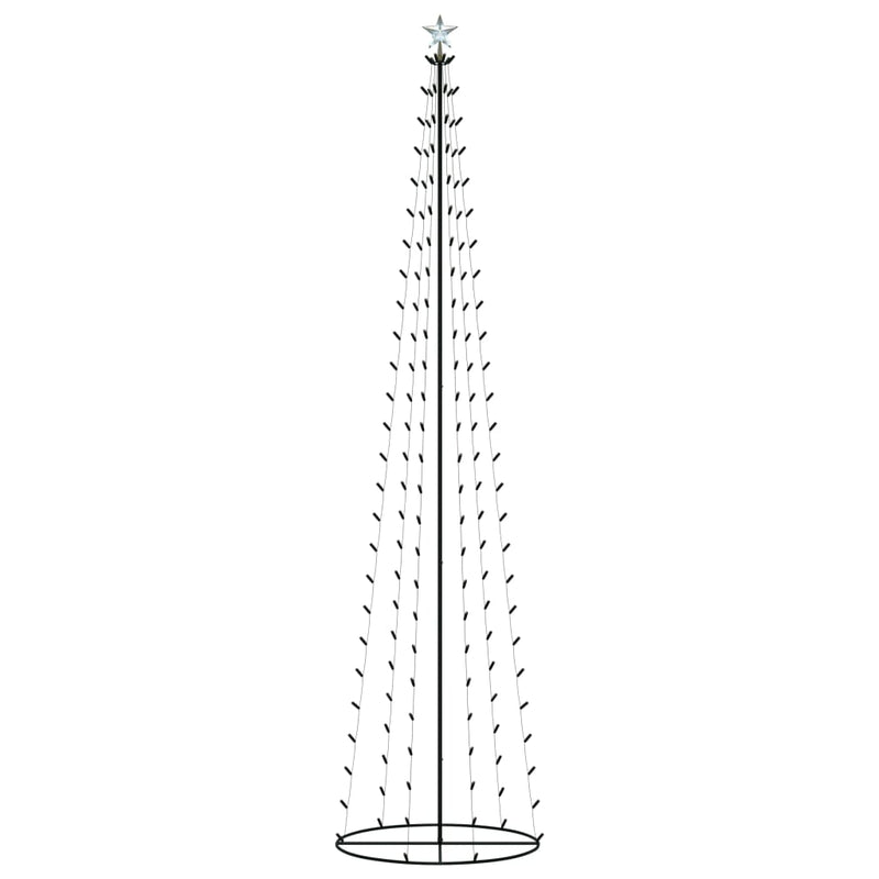 Load image into Gallery viewer, VidaXL Kegelkerstboom 136 meerkleurige LED's 70x240 cm
