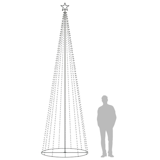 Vidaxl kegelkerstboom 752 meerkleurige led's 160x500 cm