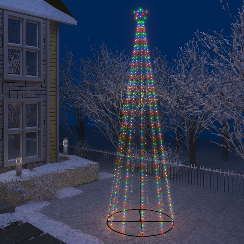 Load image into Gallery viewer, Vidaxl kegelkerstboom 752 meerkleurige led's 160x500 cm
