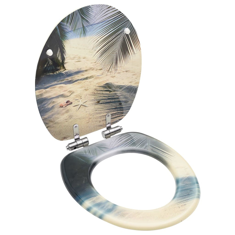 Load image into Gallery viewer, Vidaxl toiletbril met soft-close deksel strand mdf

