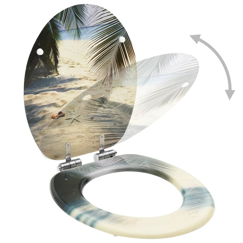 Load image into Gallery viewer, Vidaxl toiletbril met soft-close deksel strand mdf
