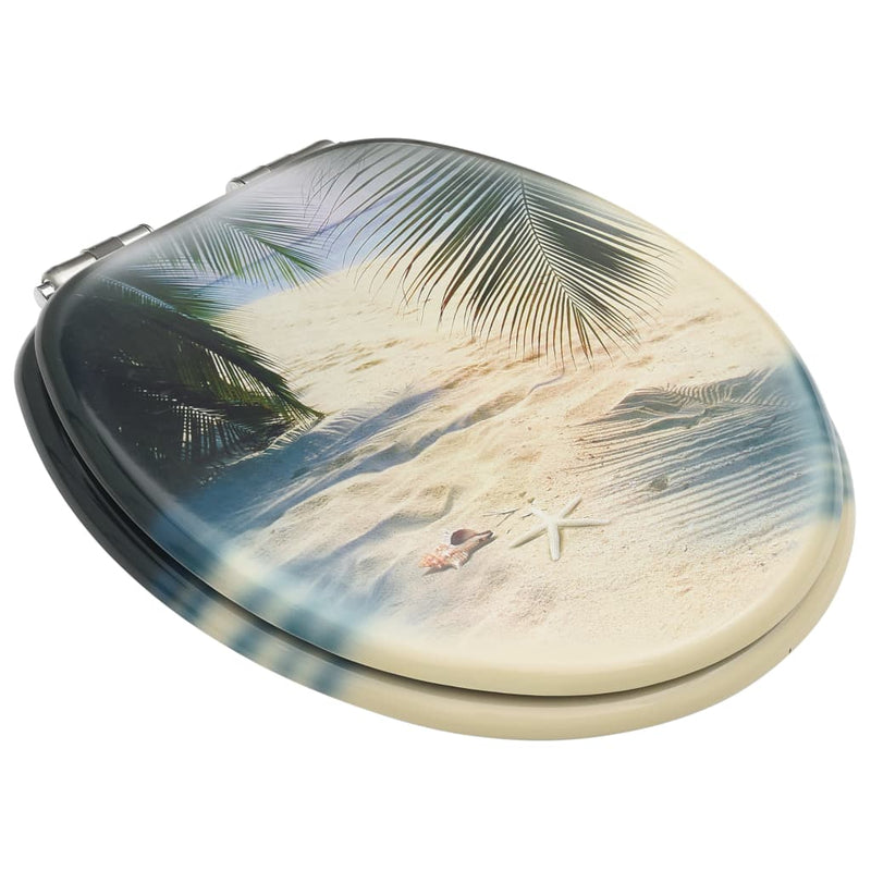 Load image into Gallery viewer, Vidaxl toiletbril met soft-close deksel strand mdf
