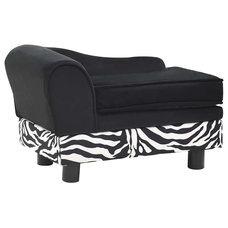 Load image into Gallery viewer, Vidaxl hondenbank 57x34x36 cm pluche zwart
