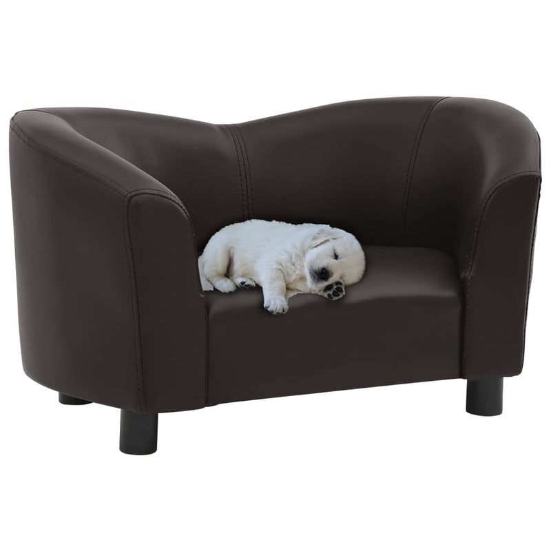 Load image into Gallery viewer, Vidaxl hondenbank 67x41x39 cm kunstleer bruin
