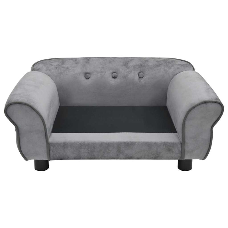 Load image into Gallery viewer, Vidaxl hondenbank 72x45x30 cm pluche grijs
