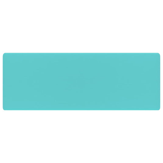 Vidaxl wastafel met overloop vierkant 41x41 cm keramiek mat lichtgroen